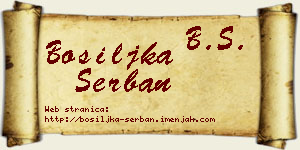 Bosiljka Šerban vizit kartica